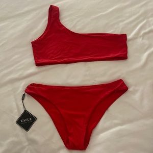 Zaful Red Bikini Size L cup-less NEVER WORN